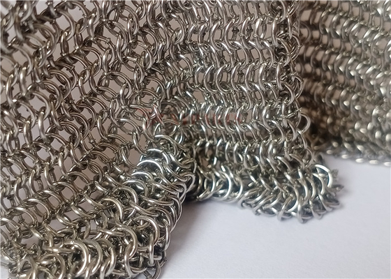 Metal de acero inoxidable Mesh Curtains del correo en cadena 0.53x3.81m m para el guardia Screens del fuego
