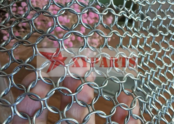 Pantalla soldada con autógena de acero inoxidable de Ring Metal Mesh Curtain For del correo en cadena