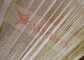 Alambre Mesh For Space Decoration del correo en cadena de la cortina 0.53x3.81m m de la franja del metal del color oro