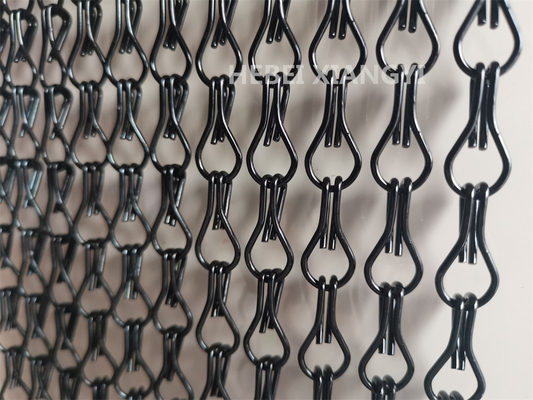 Arte de aluminio de la pared del metal de la malla de la alambrada del color negro