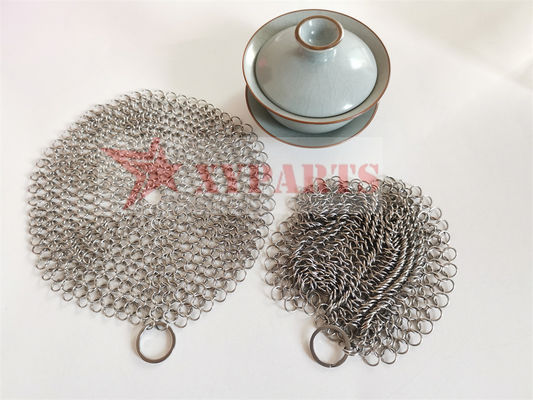 SUS316 los anillos Chainmail el arrabio Pan Scrubber Food Grade