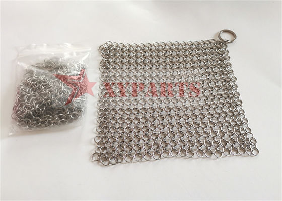 SUS316 los anillos Chainmail el arrabio Pan Scrubber Food Grade