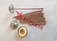 Pernos plateados de cobre de la soldadura del CD con las lavadoras del metal para el material de aislamiento térmico de fijación