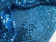 Mantel de aluminio azul brillante de la lentejuela de Mesh Chain Mail Fabric Metallic de la lentejuela del metal del OEM