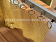 Color oro Wm Serie Chainmail Ring Mesh Curtain For Architectural Design