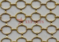 Gancho de Ring Mesh Curtain Linked With ‘S’ del color oro como divisor del espacio para la decoración del hotel
