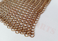 Color de cobre de acero inoxidable de la tela de 8m m Chainmail para la arquitectura