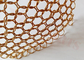 Acero inoxidable arquitectónico de Mesh Curtain 1.5x15m m del metal del color oro