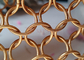 Acero inoxidable Ring Mesh Curtain For Architecture Design decorativo del color oro